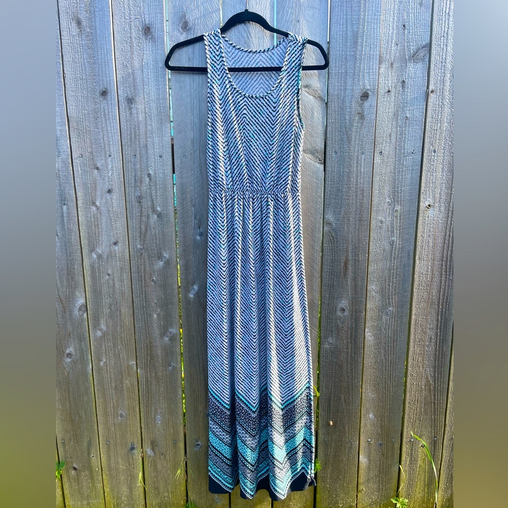 Flowy Maxi Dress in Chevron